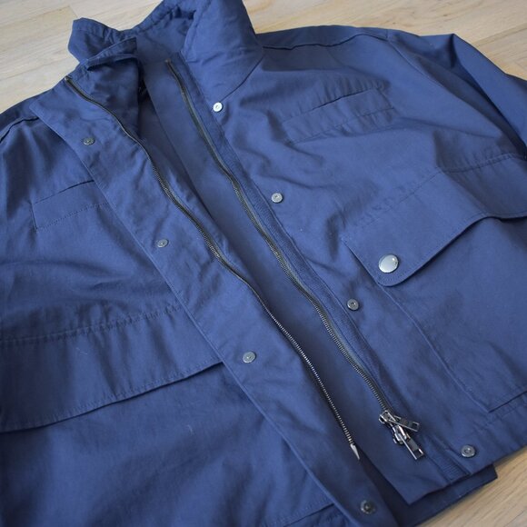 NWT Nordstrom Signature Cotton & Silk Crop Utility Jacket - Picture 3 of 14